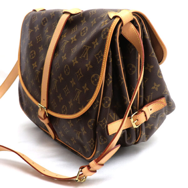 k23 3349 1 3351 Louis Vuitton Saumur 35 Shoulder Bag Monogram Brown