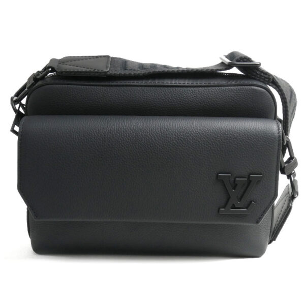 k23 3819 1 1 Louis Vuitton Fastline Messenger Shoulder Bag Aerogram Black