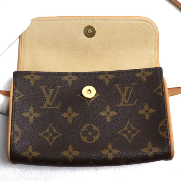 k23 4691 1 4694 Louis Vuitton Pochette Florentine Monogram Pouch Brown