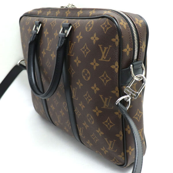 k23 4762 1 4764 Louis Vuitton Monogram Macassar PDV PM Briefcase Brown Black