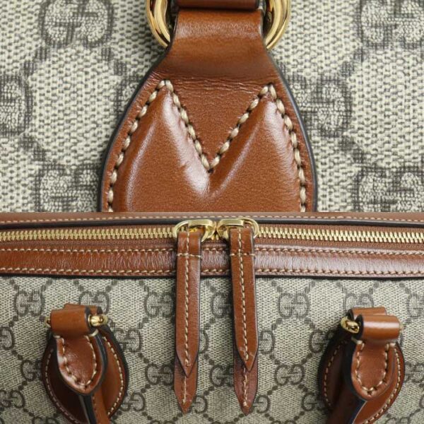 k24 027 1 33 Gucci GG Supreme 2Way Shoulder Bag Brown