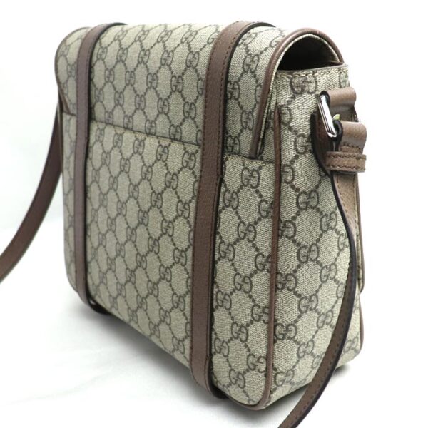 k24 046 1 48 Gucci GG Supreme Messenger Shoulder Bag Brown