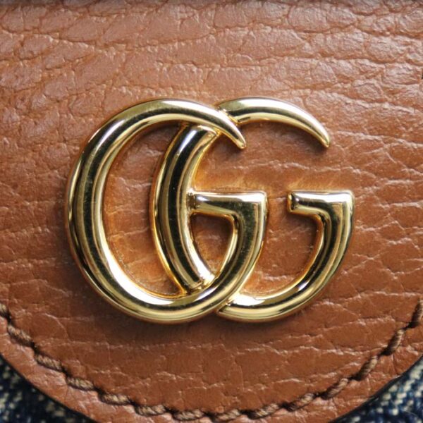 k24 082 1 87 Gucci GG Denim Medium Tote Bag Blue Brown