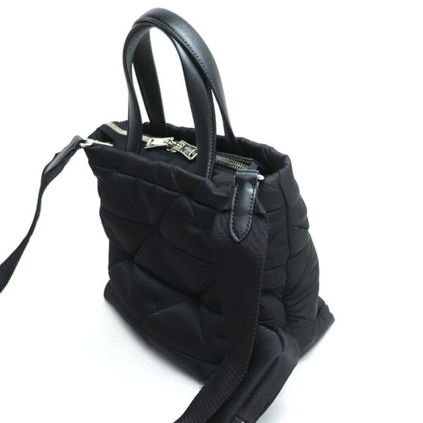 k24 144 1 146 Prada Tessuto Quilted Tote Padded Re Nylon Bag Black