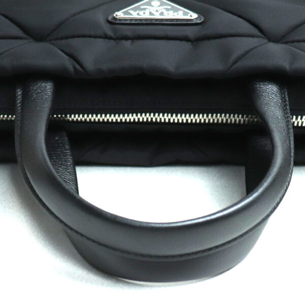 k24 144 1 149 Prada Tessuto Quilted Tote Padded Re Nylon Bag Black