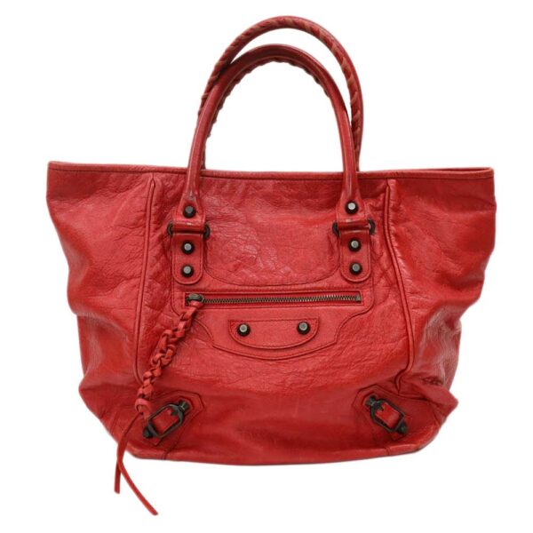 k24 2684 1 Balenciaga The Sunday Tote Leather Red