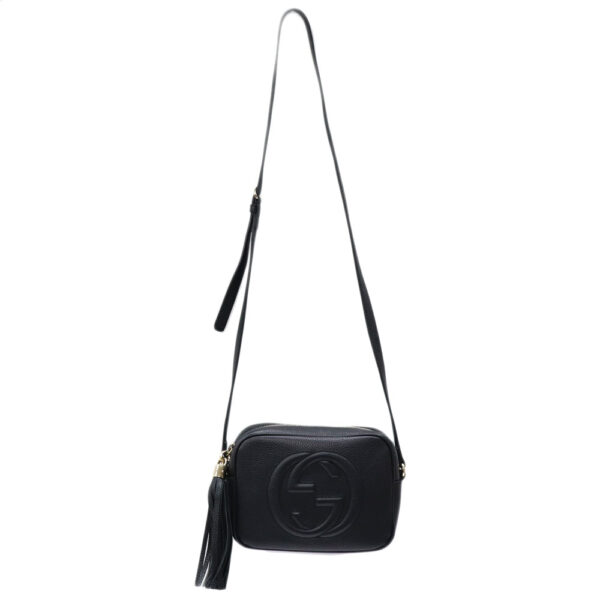 k24 3941 18 Gucci Soho Small Disco Bag Leather Black