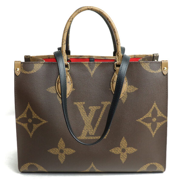 k24 395 1 396 Louis Vuitton On the Go MM Tote Bag Monogram Giant Reverse