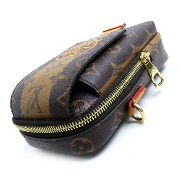 k24 408 1 5 Louis Vuitton Monogram Stripe Double Phone Pouch Shoulder Bag