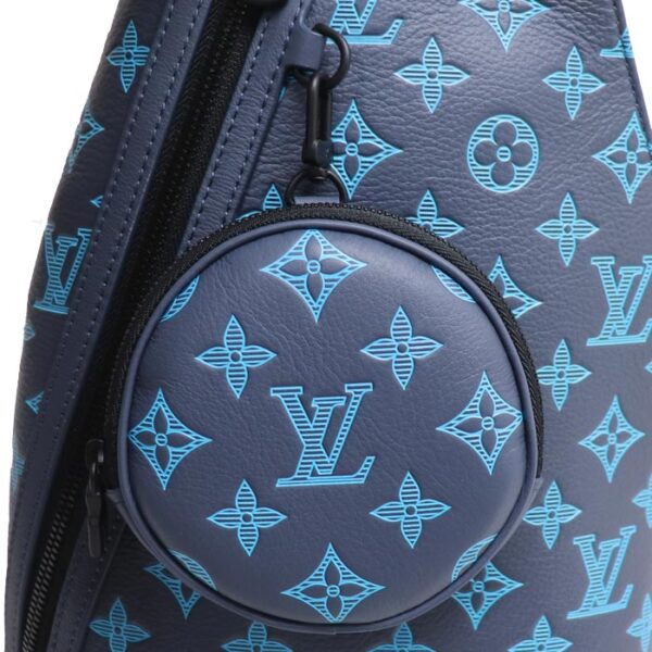 kh24 0612 30 617 Louis Vuitton Duo Sling Bag Monogram Shadow Navy