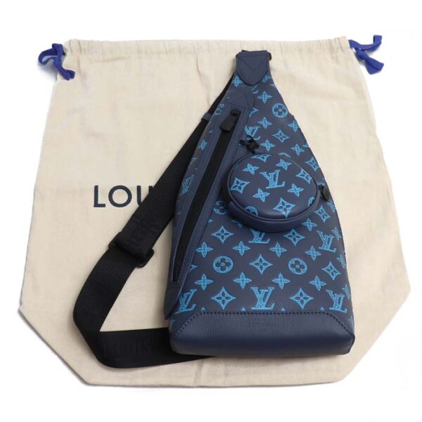 kh24 0612 30 619 Louis Vuitton Duo Sling Bag Monogram Shadow Navy