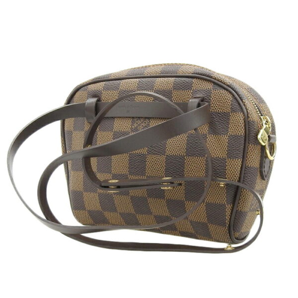 lv1585 2 Louis Vuitton Ipanema Pochette Damier Canvas Shoulder Bag Ebene