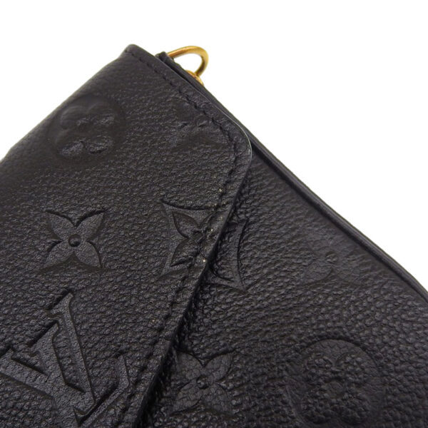 lv1592 4 Louis Vuitton Pochette Félicie Empreinte Leather Shoulder Bag Black