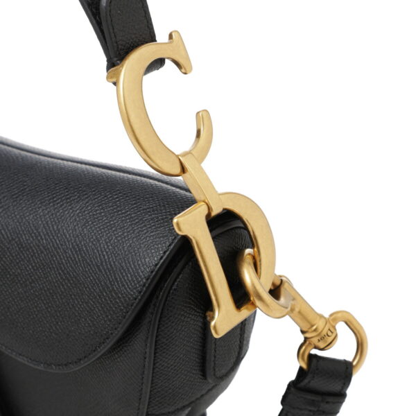 m0455cbaa 90008 Dior Saddle Calfskin Handbag Black