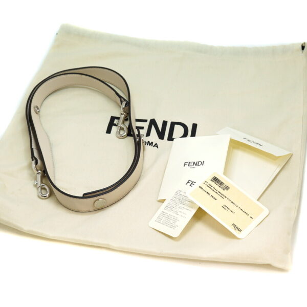 n21 9371 13 Fendi Visible 2WAY Handbag Shoulder Bag Beige Leather Python