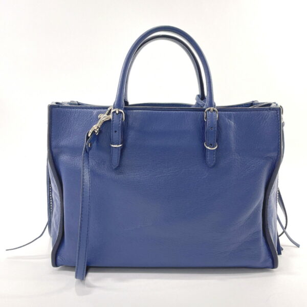 n2118816 3 Balenciaga Paper Mini A6 Handbag Leather Blue