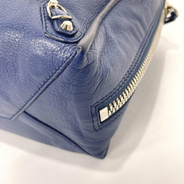 n2118816 6 Balenciaga Paper Mini A6 Handbag Leather Blue