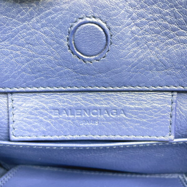 n2118816 9 Balenciaga Paper Mini A6 Handbag Leather Blue