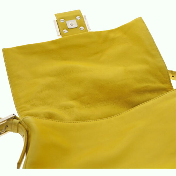 n22 317 11 Fendi Mamma Bucket Nappa Leather Yellow Shoulder Bag