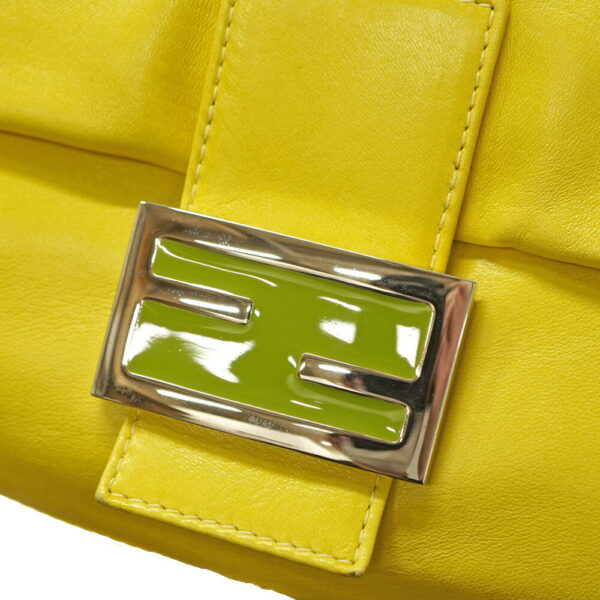 n22 317 7 Fendi Mamma Bucket Nappa Leather Yellow Shoulder Bag