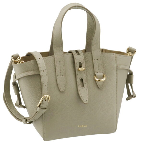 n27226 Furla Net Mini 2WAY Leather Tote Bag