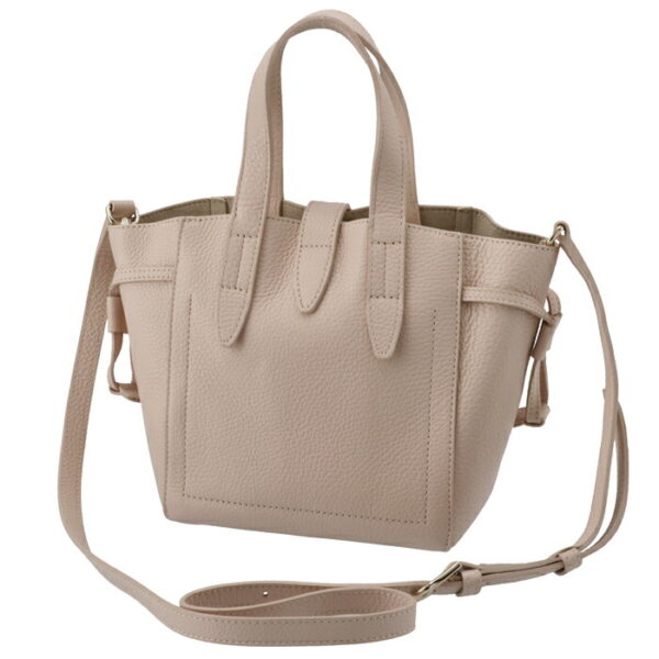 n27227 1 Furla Net Mini 2WAY Leather Tote Bag Beige