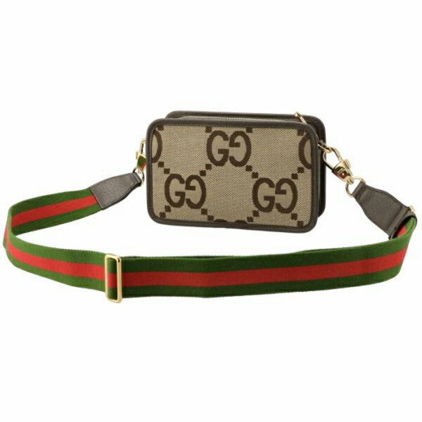 n27245 1 Gucci Jumbo GG Web Stripe Square Crossbody Bag