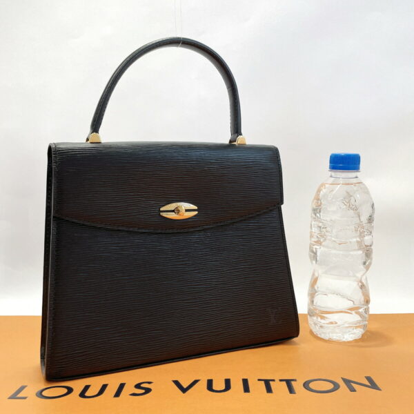 n3019539 2 Louis Vuitton Malesherbes Handbag Epi Leather Black