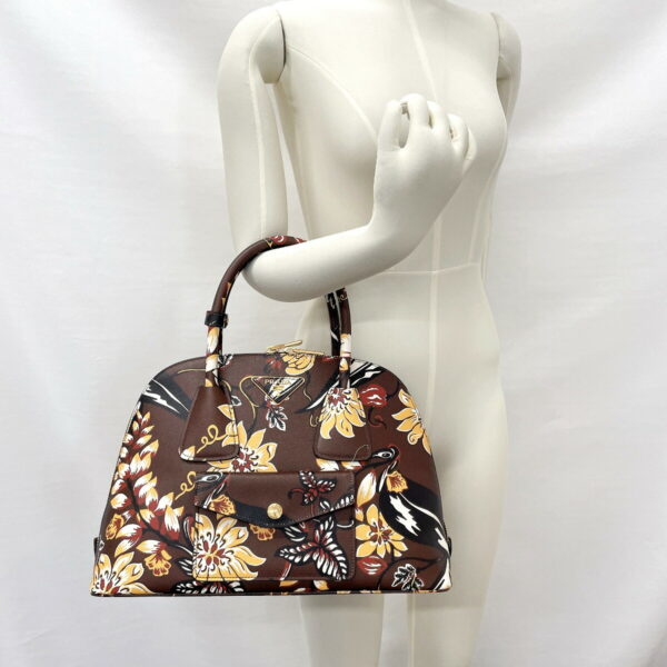 n3029610 13 Prada Flower Botanical Tote Bag Brown