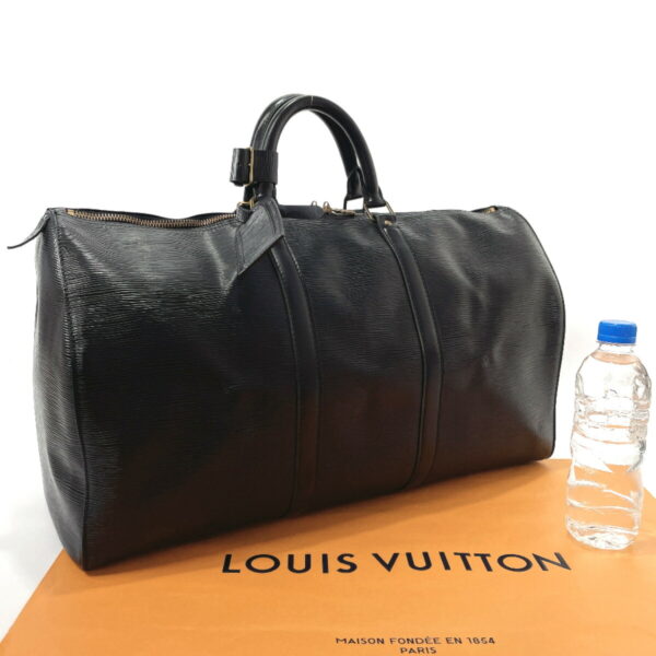 n3029645 2 Louis Vuitton Keepall 50 Bag Epi Leather Black