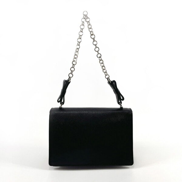 n3039917 3 Salvatore Ferragamo Gancini Chain Shoulder Bag Leather Black