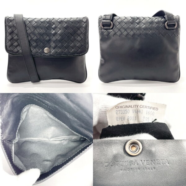 n3061159 10 Bottega Veneta Intrecciato Shoulder Bag Leather Black