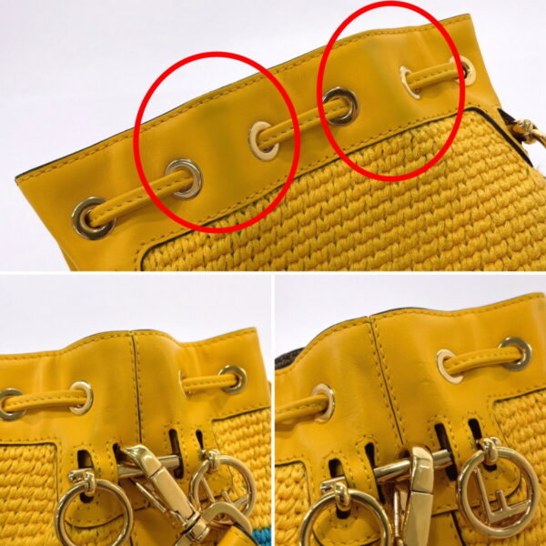 n3092040 11 Fendi Mon Tresor Mini Drawstring Shoulder Bag Leather Yellow