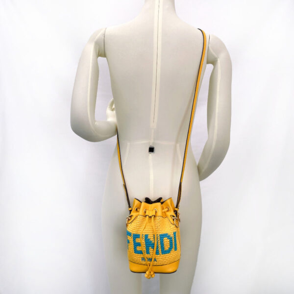 n3092040 13 Fendi Mon Tresor Mini Drawstring Shoulder Bag Leather Yellow