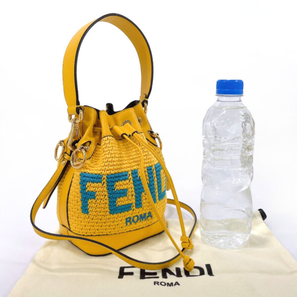 n3092040 2 Fendi Mon Tresor Mini Drawstring Shoulder Bag Leather Yellow