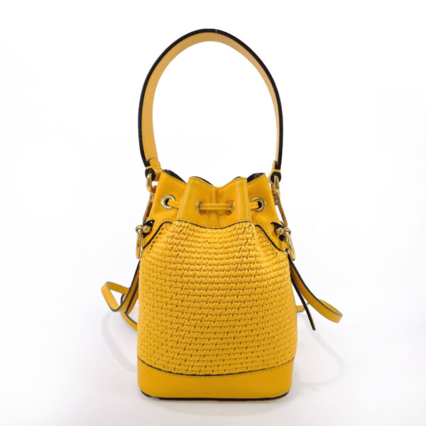 n3092040 3 Fendi Mon Tresor Mini Drawstring Shoulder Bag Leather Yellow