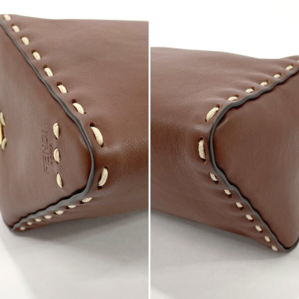 n3092203 5 Fendi Triangle 2Way Shoulder Bag Leather Brown