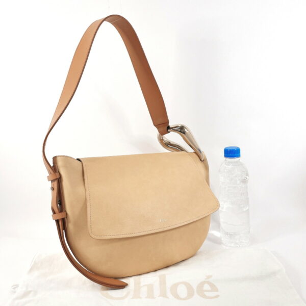 n3102213 2 Chloe Kiss Hobo Shoulder Bag Leather Beige