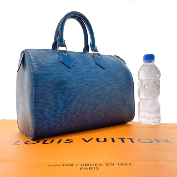 n3102755 2 Louis Vuitton Speedy 25 Handbag Epi Leather Blue