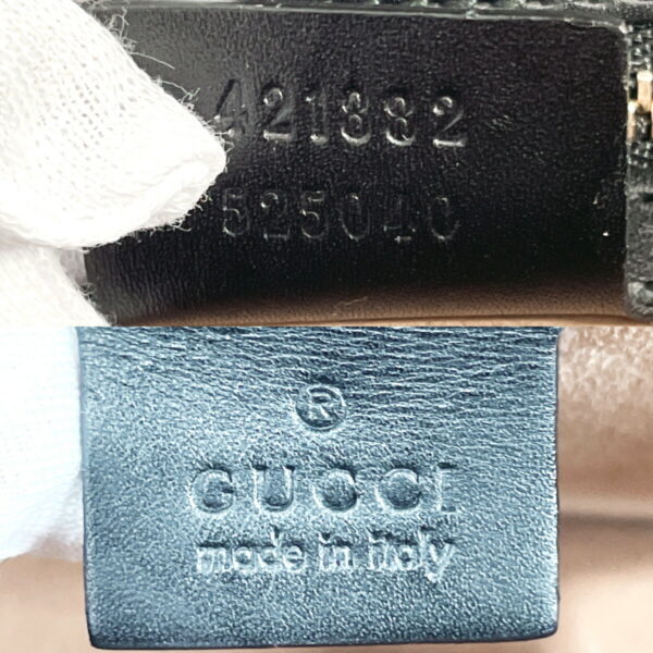 n3102786 32 Gucci Sylvie Small Sherry Line Handbag Leather Black