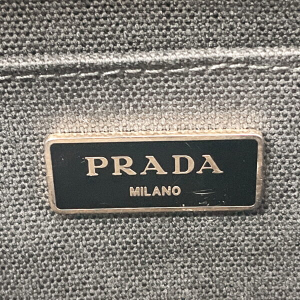 n3112891 9 Prada Canapa Studs Handbag Canvas Black