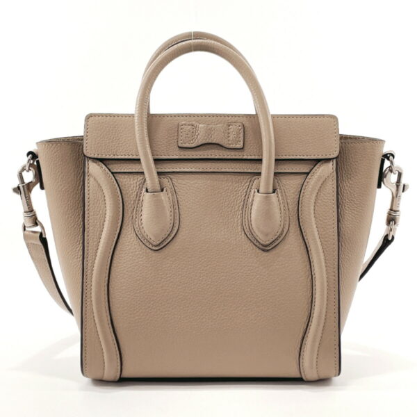 n3112899 3 Celine Luggage Nano Shopper 2Way Handbag Leather Beige