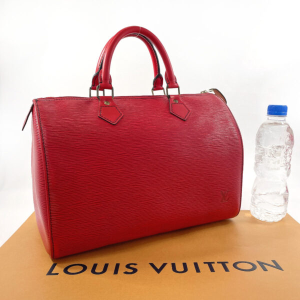 n3123212 2 Louis Vuitton Speedy 30 Handbag Epi Leather Red