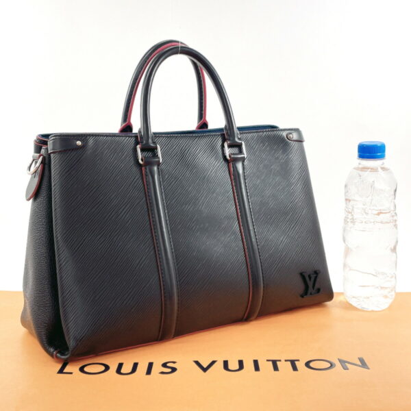 n3123265 2 Louis Vuitton Soufflot NV MM Tote Bag Epi Leather Black