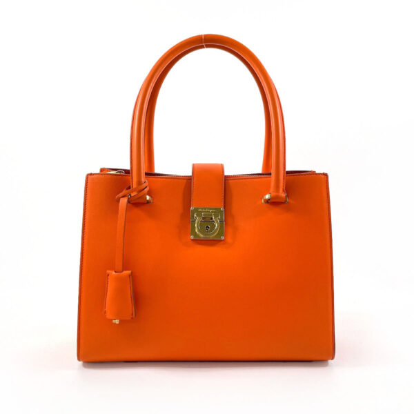 n3123273 20 Salvatore Ferragamo Gancini Handbag Leather Orange