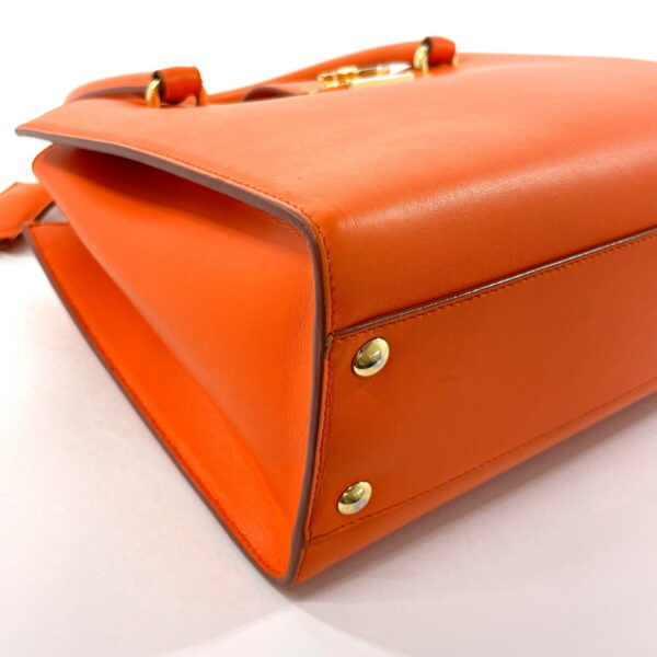 n3123273 5 Salvatore Ferragamo Gancini Handbag Leather Orange