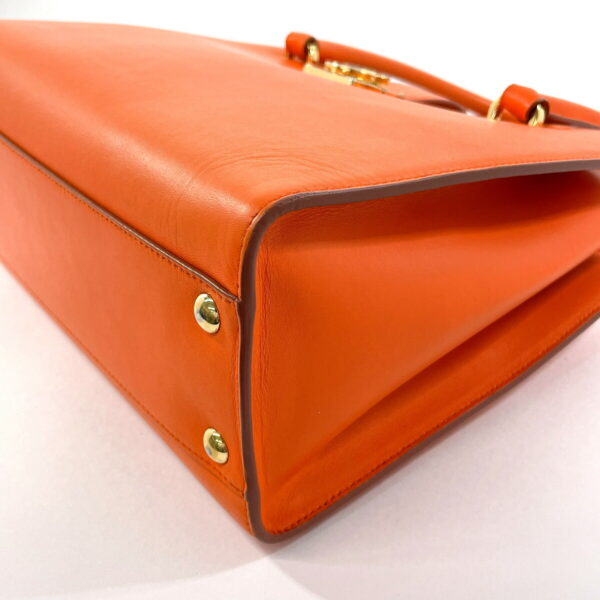 n3123273 6 Salvatore Ferragamo Gancini Handbag Leather Orange