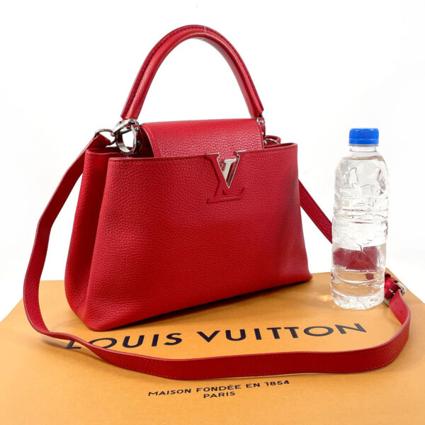 n3123283 2 Louis Vuitton Capucines PM Handbag Taurillon Red