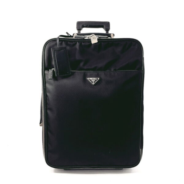 n3123416 1 Prada Suitcase Carry Case Nylon Saffiano Leather Black