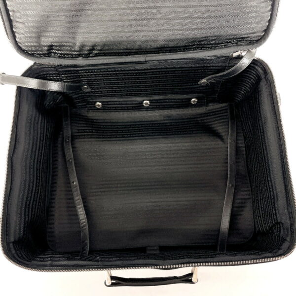 n3123416 10 Prada Suitcase Carry Case Nylon Saffiano Leather Black